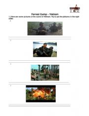 English Worksheet: Forest Gump Task Vietnam scene