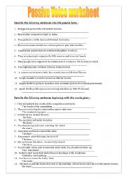 passive voice worksheet