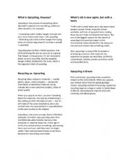 English Worksheet: Upcycling 