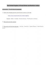 English Worksheet: Webquest on the UK