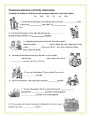 English Worksheet: Possessive adjectives