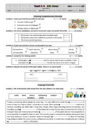 English Worksheet: entertainment and services test 4 term 3