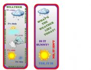 English Worksheet: Weather Bookmark