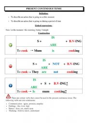 English Worksheet: PRESENT CONTINUOUS TENSE