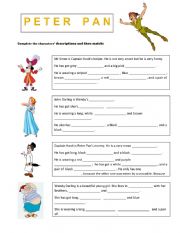 English Worksheet: Peter Pan