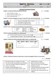 English Worksheet: Test 4 9th form  