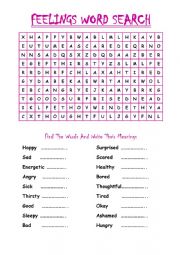 English Worksheet: feeling