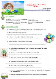 Oral comprehension : Easter Celebration 