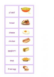 English Worksheet: Food vocabulary domino