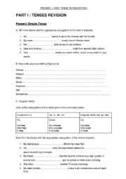 English Worksheet: Past and Present Tenses: Simple Revision