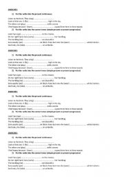 English Worksheet: Present Continuous