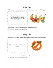 English Worksheet: Writing tasks - Essay on globalization