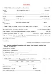 English Worksheet: EXERCISES FOR TESTING