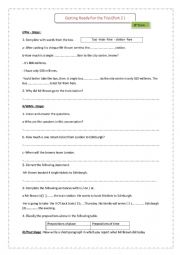 English Worksheet: Getting Ready For the Trip (2 )
