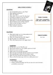 English Worksheet: Great Expectations Stage 5 Oxford Chapter 7-8-9-10Questions