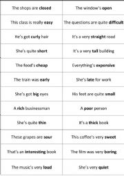 English Worksheet: Adjectives - opposites
