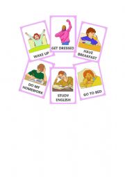 English Worksheet: Daily routine