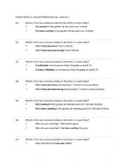 English Worksheet: Present Perfect vs. Present Perfect Continuous