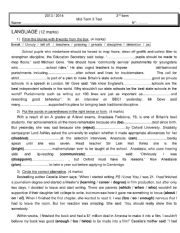 English Worksheet: mid term 3 test 3rd form