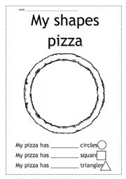 English Worksheet: Shapes pizza