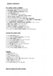 English Worksheet: SIMPLE PRESENT