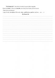 English Worksheet: writing topics