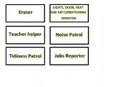 English Worksheet: Classroom Jobs (for a poster)