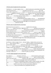 mixed tenses in context with answers