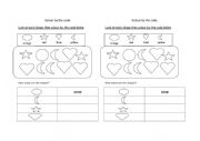 English Worksheet: Read, count and colour