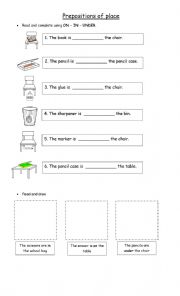 Prepositions of place