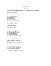 English Worksheet: Misunderstood - Bon Jovi - activity