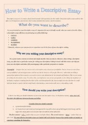 How to write a descriptive essay...