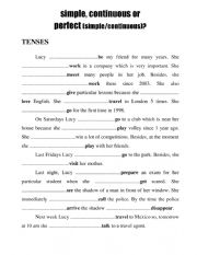 English Worksheet: full tenses 2 (simple, continuous, perfect simple/continuous) - in present, past and future!