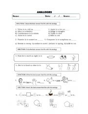 Analogies Activity