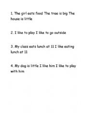 English Worksheet: Where Does the Period Go?