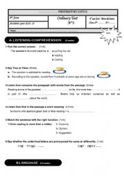 Mid-term test 3 -9th form