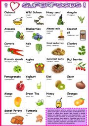 SUPER FOODS Poster2 - Pictionary + Pronunciation