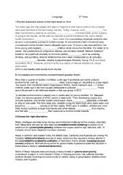 English Worksheet: language