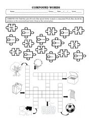 English Worksheet: Compound words