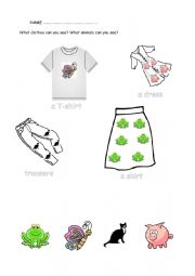 English Worksheet: Clothes