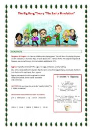 English Worksheet: Christmas video The Big Bang Theory The Santa Simulation