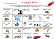 English Worksheet: Scavanger 