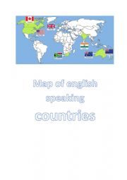 English Worksheet: Map of english speaking countries