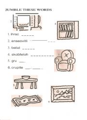 English Worksheet: JUMBLE