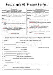 Past simple VS. Present Perfect (with KEY)