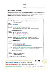 English Worksheet: CREATE YOUR STORY (Based on 