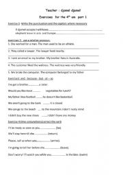 English Worksheet: revisions