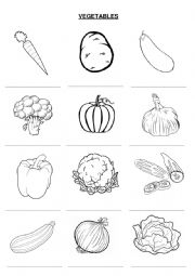 English Worksheet: Vegetables 