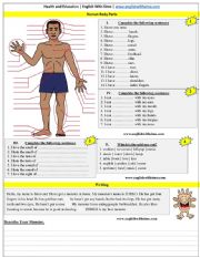English Worksheet: Human Body Parts