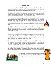 Reading Comprehension: A Clever Fire + Grammar Exercises + Writing Task